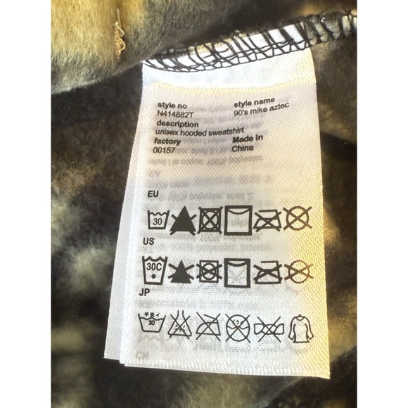 WeSC 90's Mike Aztec Print Fleece Pullover Mens Medium Hoodie Unisex  Sweatshirt - Picture 7 of 11